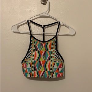 Trina Turk Women’s GEO engineer sports bra top